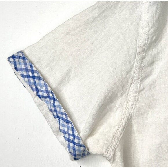 Bohio Mens Shirt Linen Beach Camp Button Up Short Sleeve Casual White Size 2XL - Picture 6 of 11